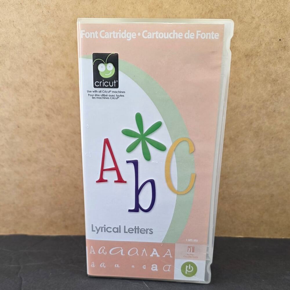 Cricut Lyrical Letters Font Cartridge for original legacy Cricut